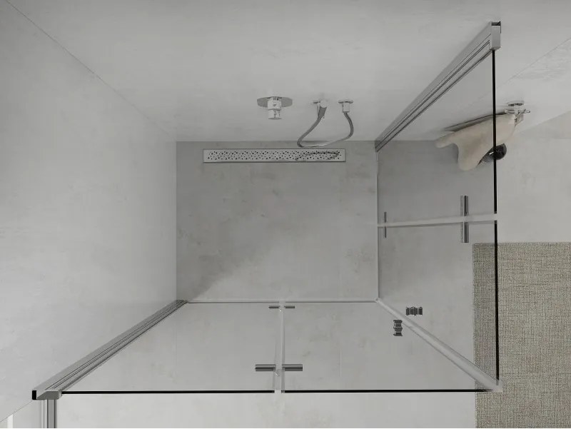 Mexen Lima Duo сгъваема душ кабина 100 x 90 см, прозрачна, хром - 856-100-090-02-00
