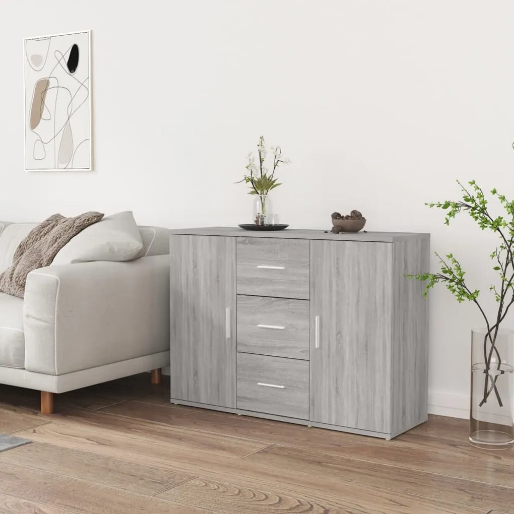 Sonata H Бюфет, сив сонома, 91x29,5x65 см, инженерно дърво