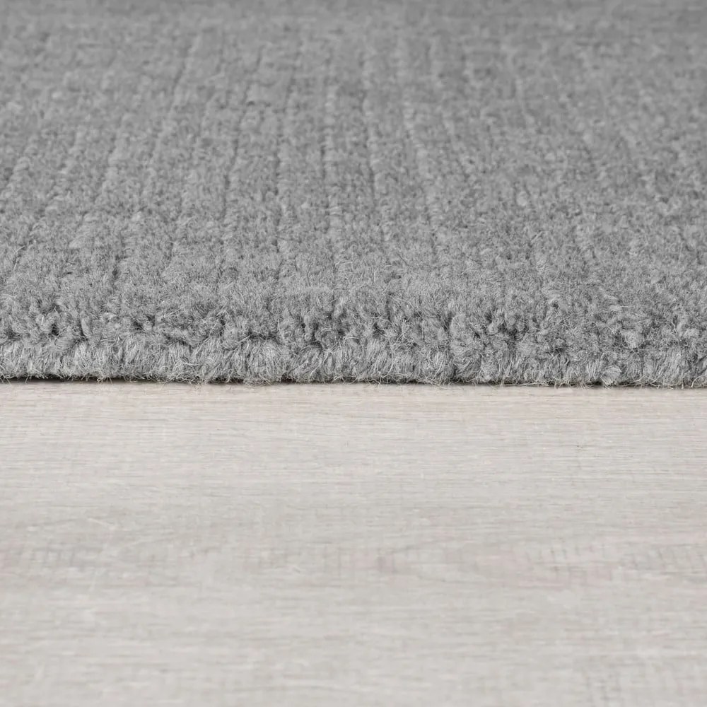 Сиво-бежов ръчно изработен вълнен килим 120x170 cm Border – Flair Rugs