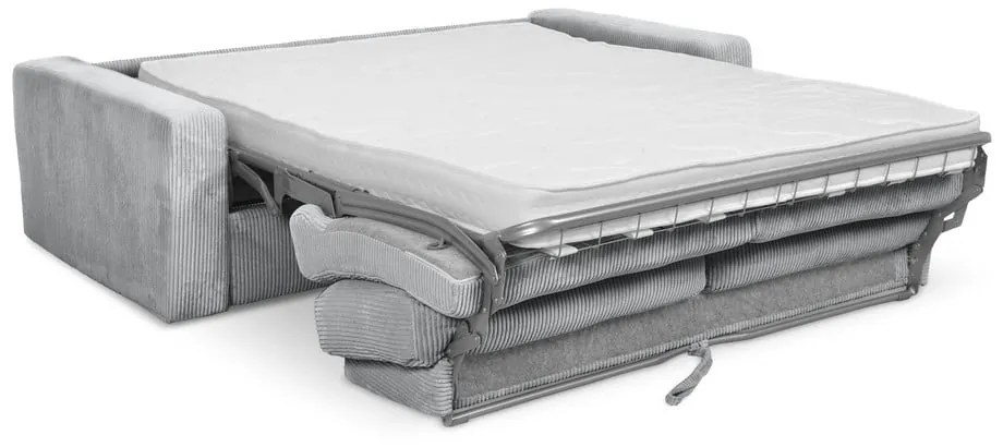 Светлосив разтегателен диван от рипсено кадифе 195 cm Nona – Makamii