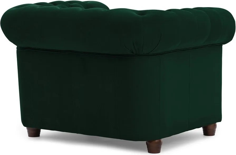 Зелено кадифено кресло честърфийлд York Blik – Ropez