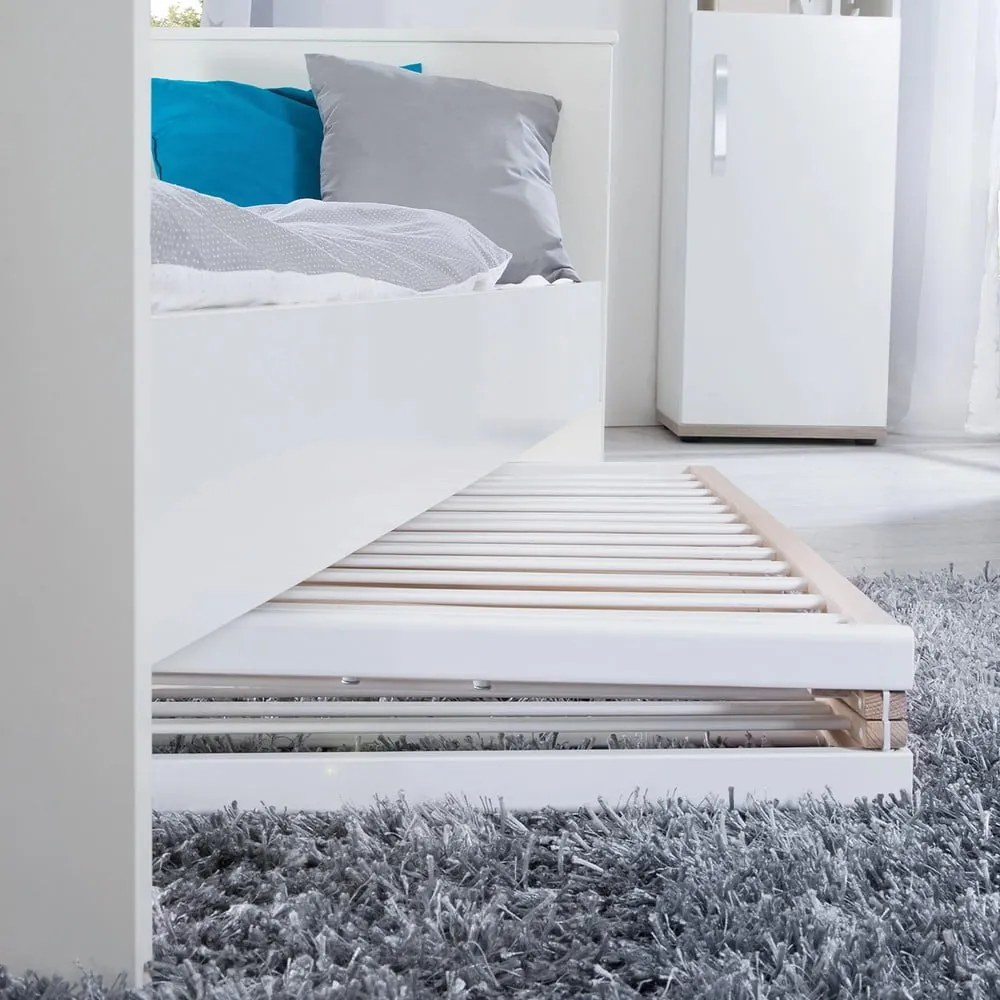 Сгъваемо детско легло на колела в бял и естествен цвят 60x120 cm Fold up - Roba