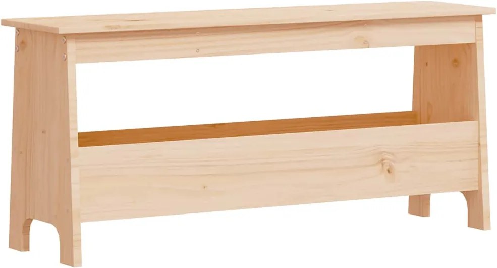 837382 vidaXL Пейка за антре 100x28x45 см, масивна дървесина, бор