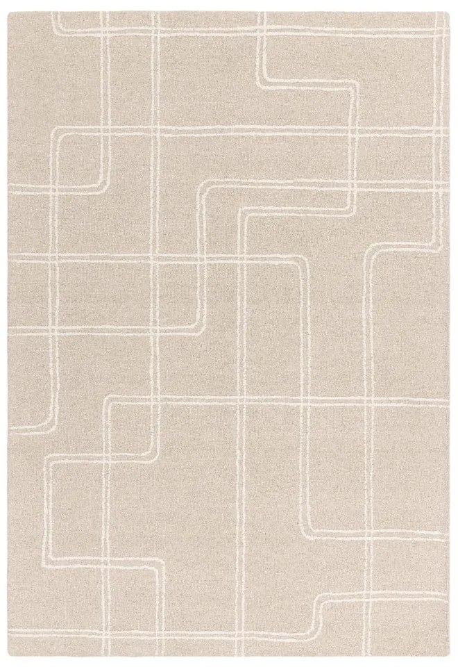 Бежов ръчно изработен вълнен килим 200x300 cm Ada – Asiatic Carpets