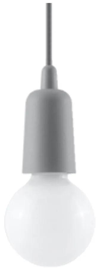 Сива висяща лампа ø 5 cm Rene - Nice Lamps