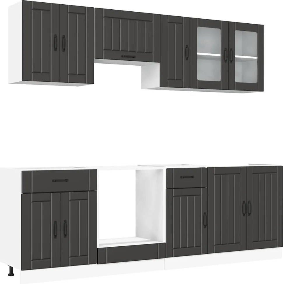 3314832 vidaXL Комплект кухненски шкафове от 8 части Kalmar, инженерно дърво