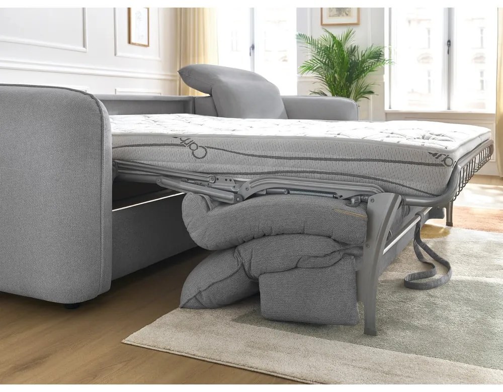 Светлосив разтегателен ъглов диван (променлив) Achille – Bobochic Paris