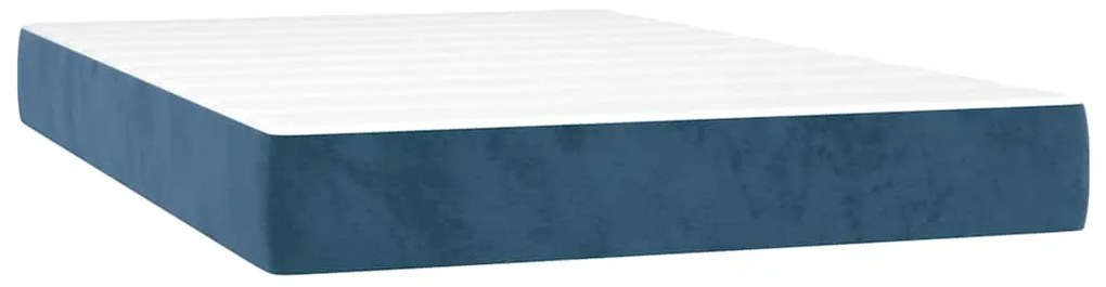 4016580 vidaXL Матрак за легло с покет пружини тъмносин 120x210x20 см кадифе