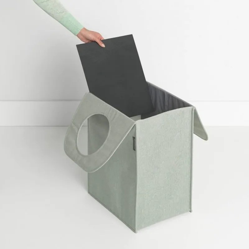 Торба за пране Brabantia 1001095, 55 л, Твърдо и отделящо се дъно, Магнитни дръжки, Зелен