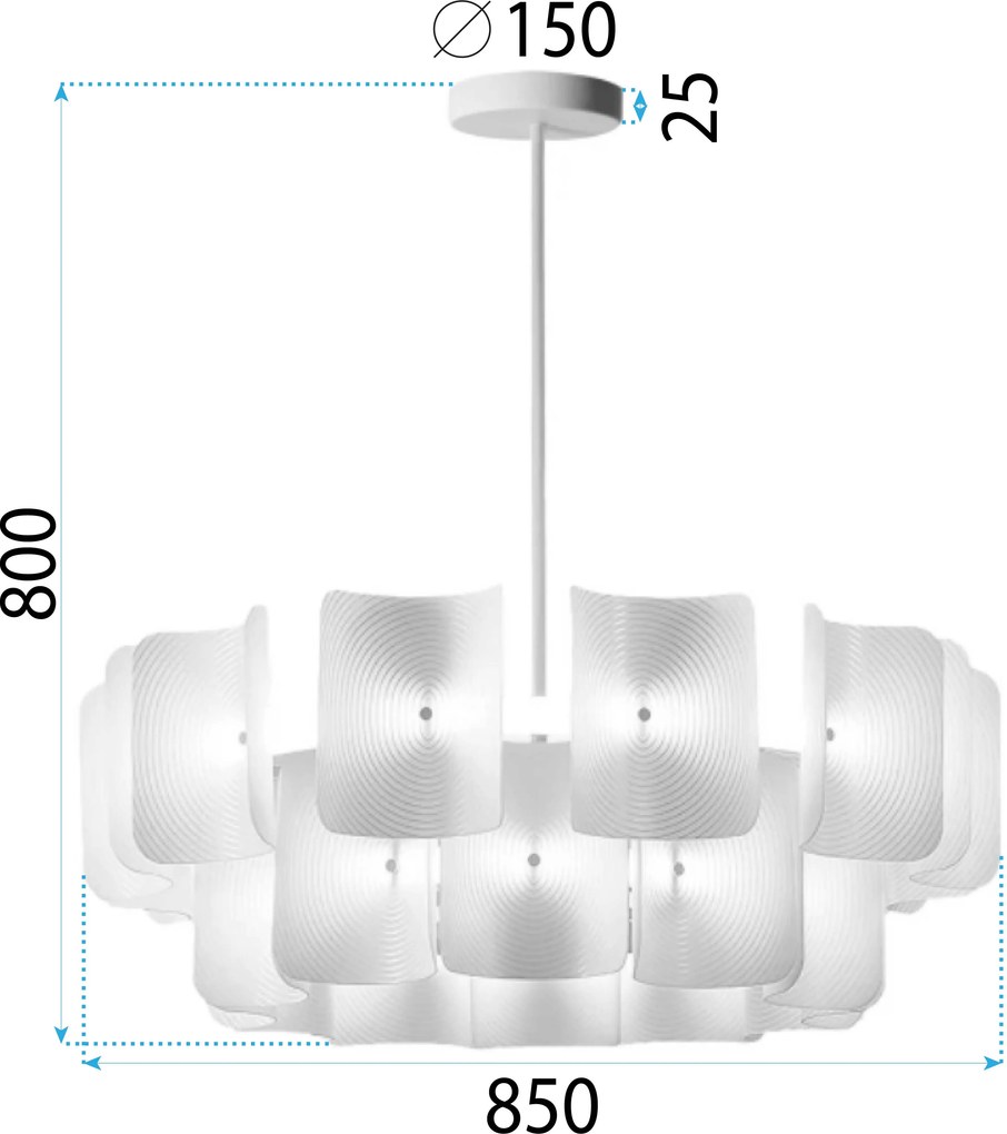 Пендел LED APP1671-1CP White