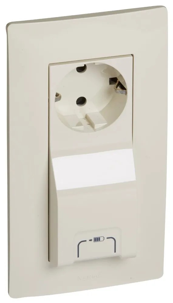 Legrand 764630  Комбиниран контакт шуко + USB A Niloe крем - до изчерпване на количеството - 764630