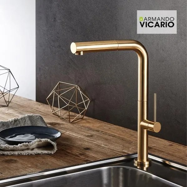 Кран за мивка Tozo-Gold - brushed