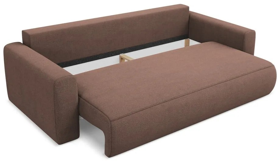 Розов разтегателен диван с място за съхранение 238 cm Kapua – Makamii