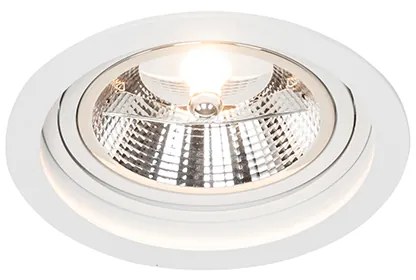 Кръгъл вграден прожектор бял регулируем - Chuck 111