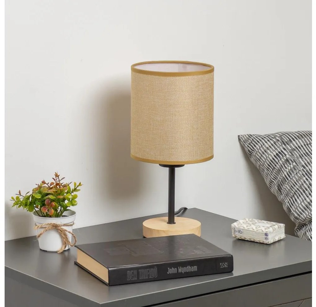 Brilagi - Настолна лампа NUBILA WOOD 1xE27/25W/230V дъб/светлокафяво