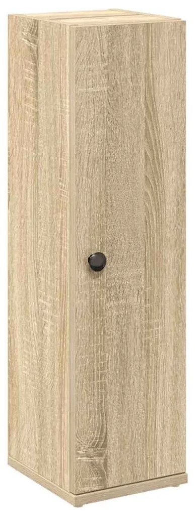 858517 vidaXL Шкаф за баня с държач за ролки, дъб сонома, 20,5x22x72 см