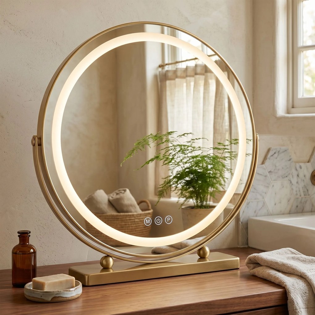 Огледало LED MAKE-UP L.Gold 50 cm