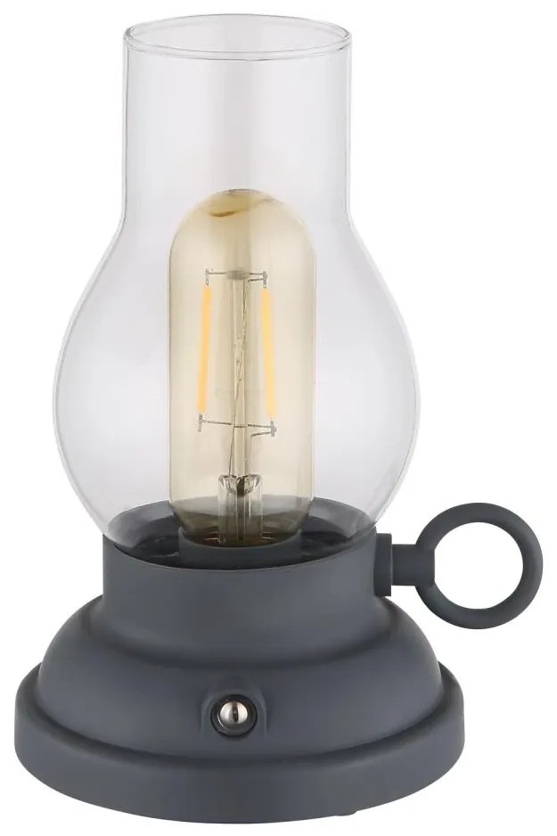 Globo 58016A - LED настолна лампа PETRO 1W/3,7V 1200 mAh, антрацит