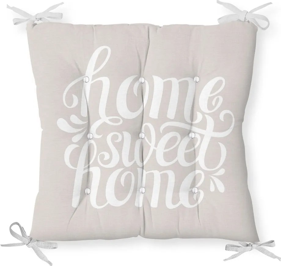 Възглавница за сядане от памучна смес Home Sweet Home, 36 x 36 cm - Minimalist Cushion Covers