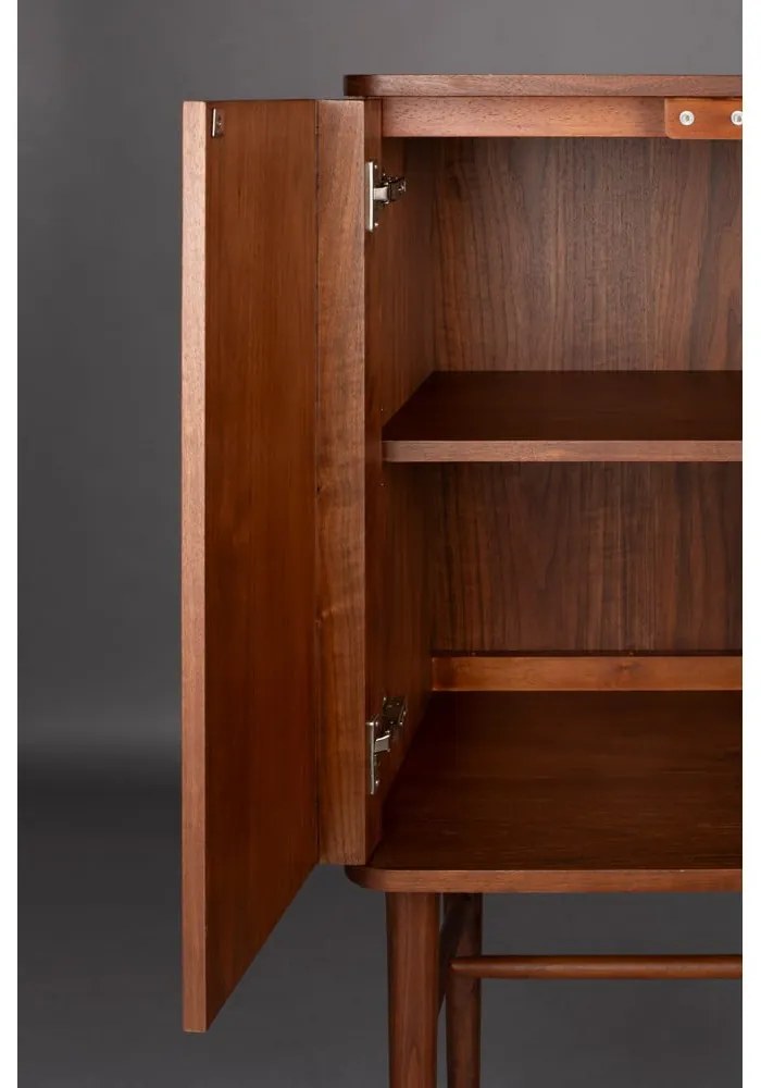 Кафяво шкафче от декор от орех с плъзгащи се врати 62x125x45 cm Morrison – Dutchbone