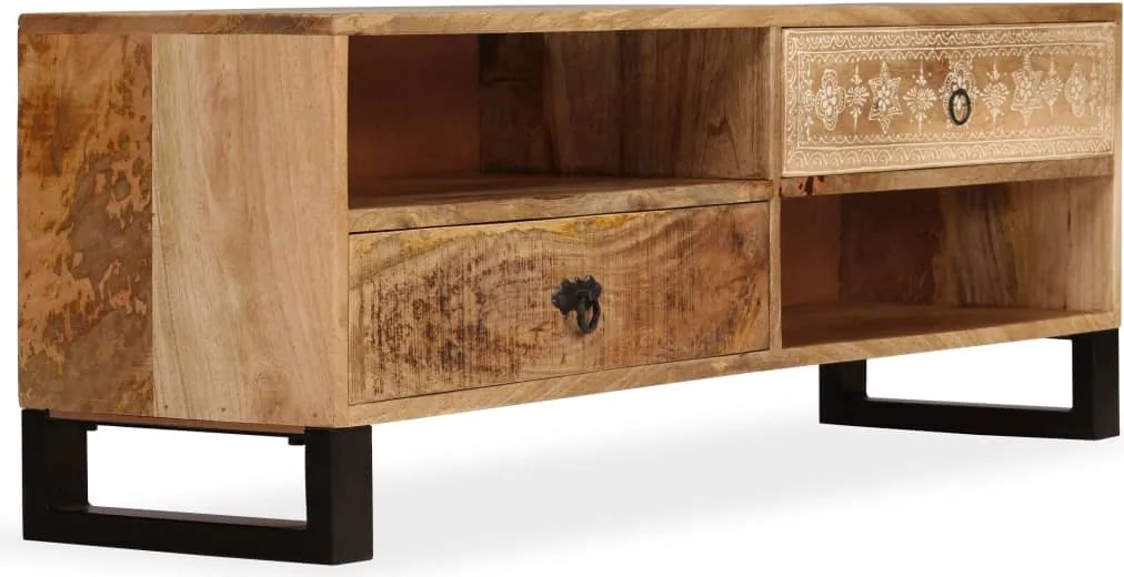 244940 vidaXL ТВ шкаф, мангово дърво масив, 120x30x40 cм