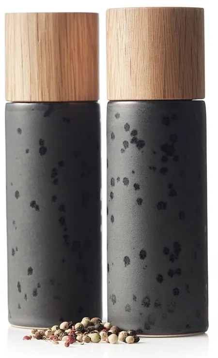 Черен керамичен комплект мелнички за сол и пипер 2 бр. Gastro Black – Bitz