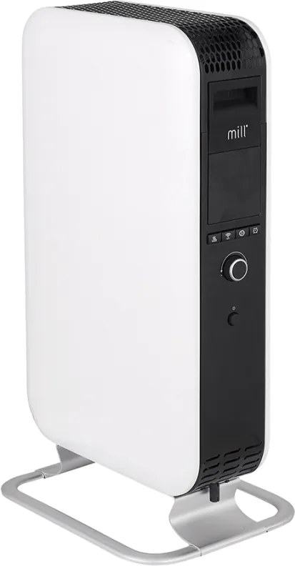 Маслен радиатор Mill Gentle Air WiFi OIL1500WIFI3, 1500W, 5-35C, Mill Heat технология, LED дисплей, Wi-Fi, Bluetooth, Бял