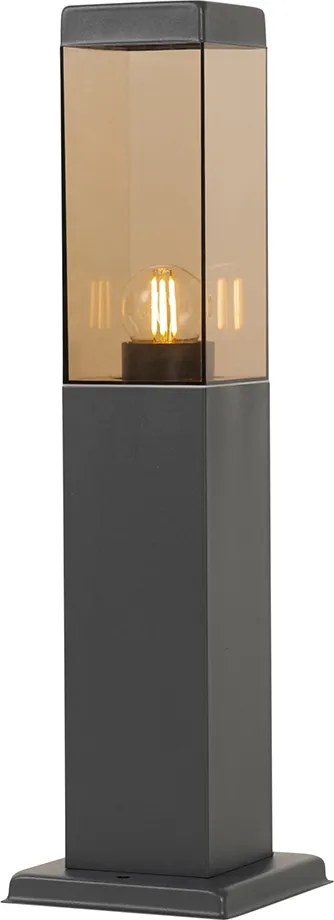 Умна външна стълбова лампа тъмно сива с опушено стъкло 45 см вкл. WiFi P45 - Malios