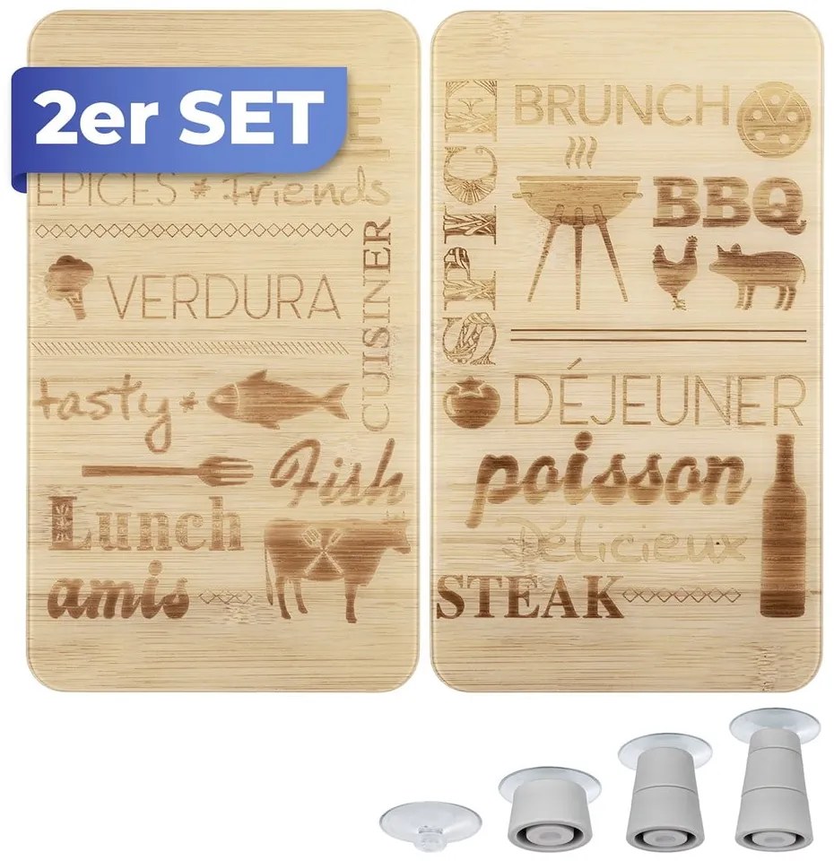 Капаци за печка 2 бр. от закалено стъкло 52x30 cm Barbecue – Maximex