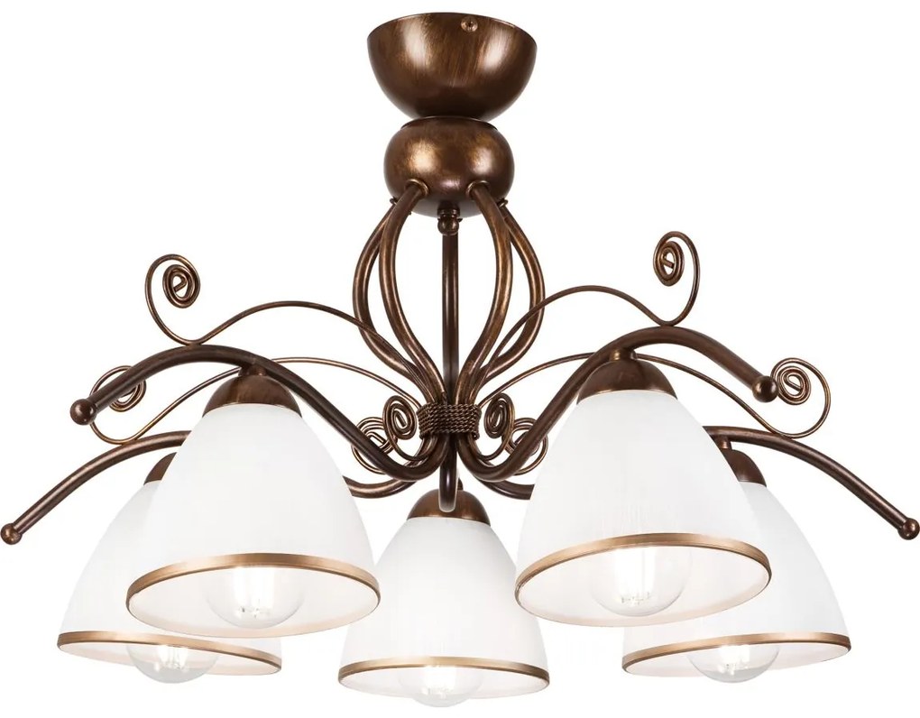 Полилей за повърхностен монтаж RETRO 5xE27/60W/230V бронзова патина