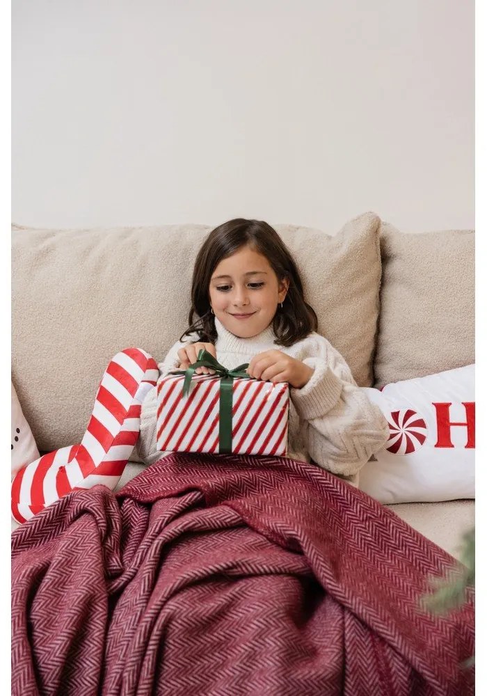 Кадифена декоративна възглавница с коледен мотив 60x30 cm Ho Ho Ho – Catherine Lansfield