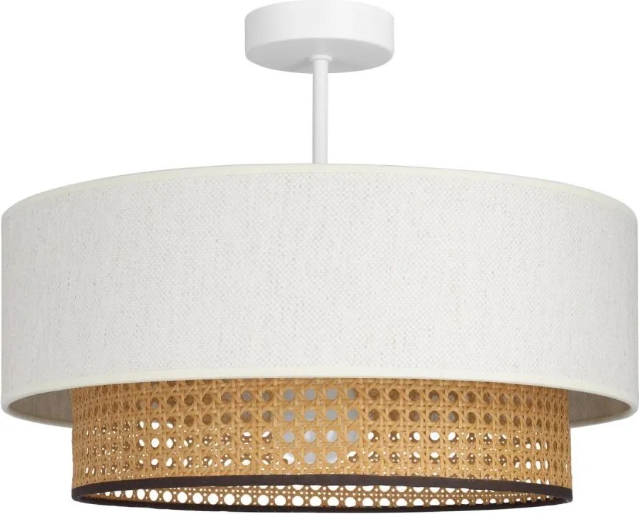 Плафон NATIA 1xE27/60W/230V Ø 45 см бял/кафяв