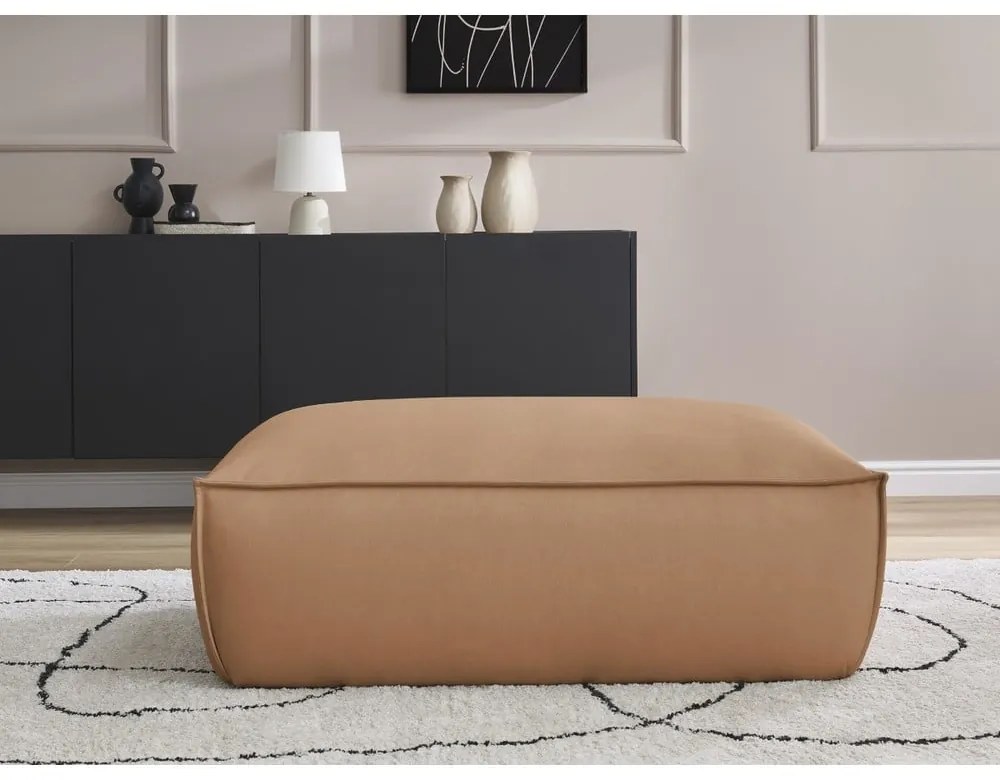 Кафява табуретка от изкуствена кожа Boheme – Bobochic Paris