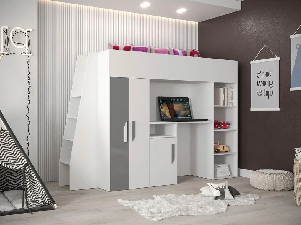 Многофункционално легло Party XV-Leuko-Gkri