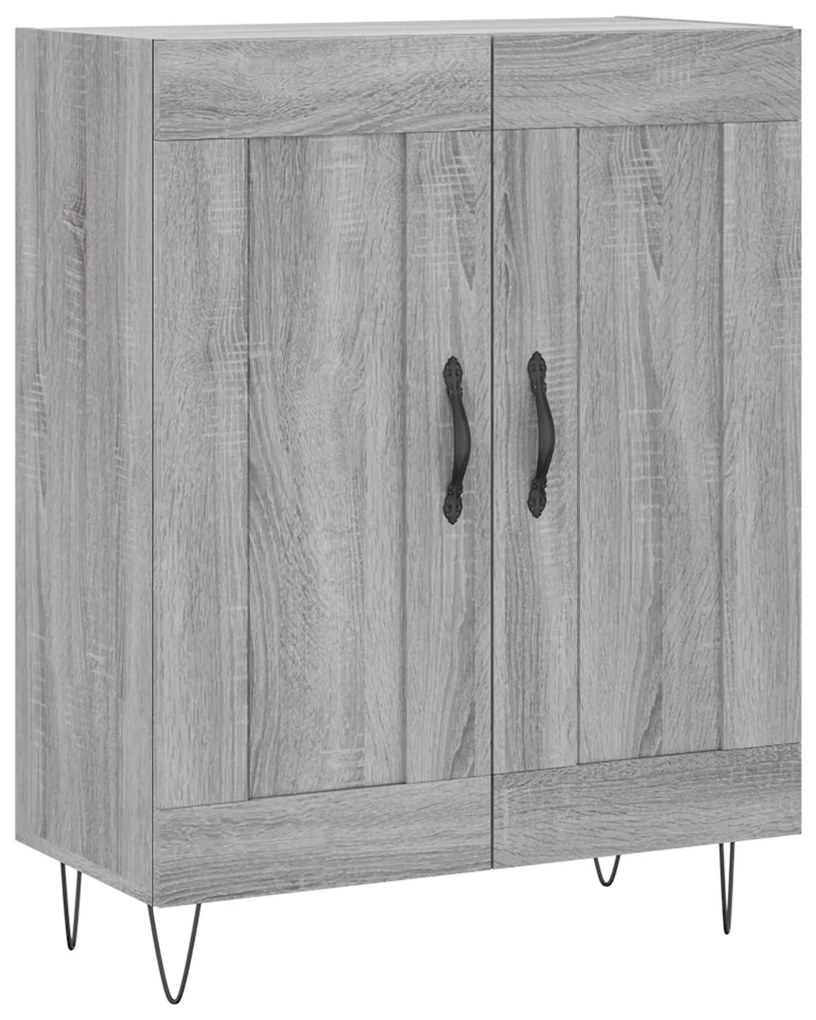 830194 vidaXL Сайдборд, сив сонома, 69,5x34x90 см, инженерно дърво
