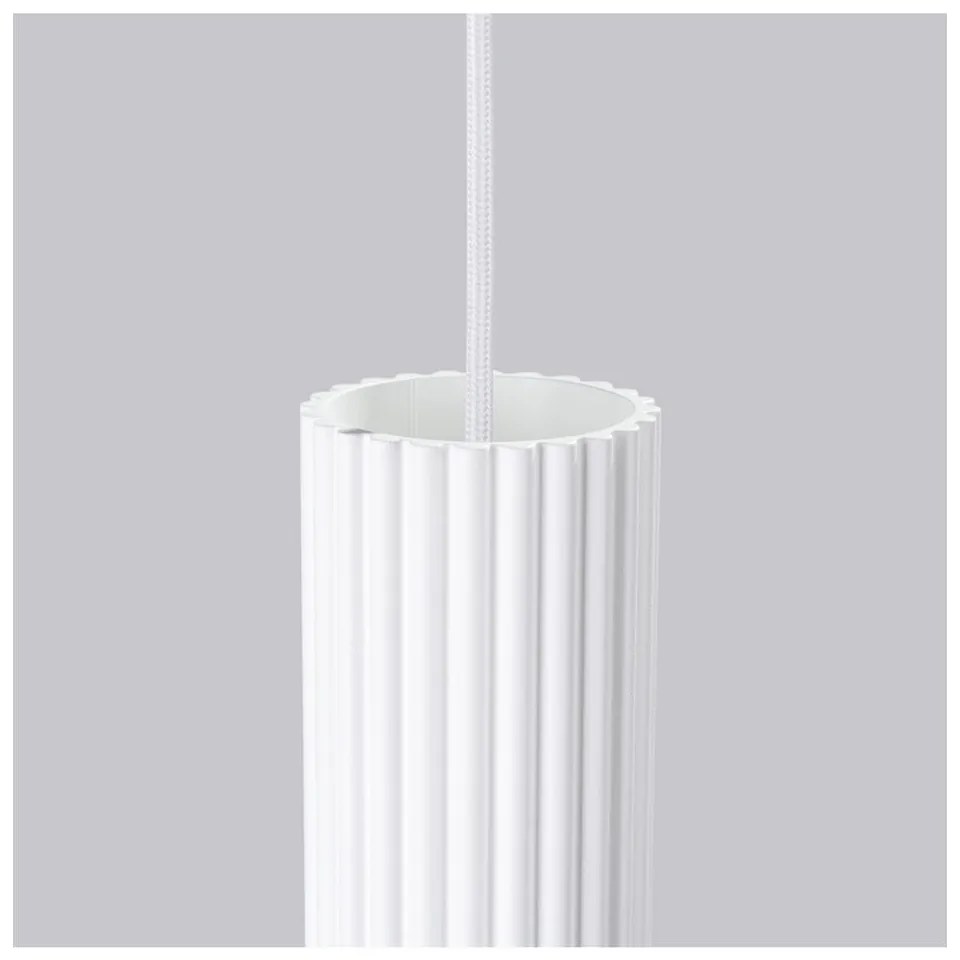 Бяло висящо осветително тяло Gleam – Sollux