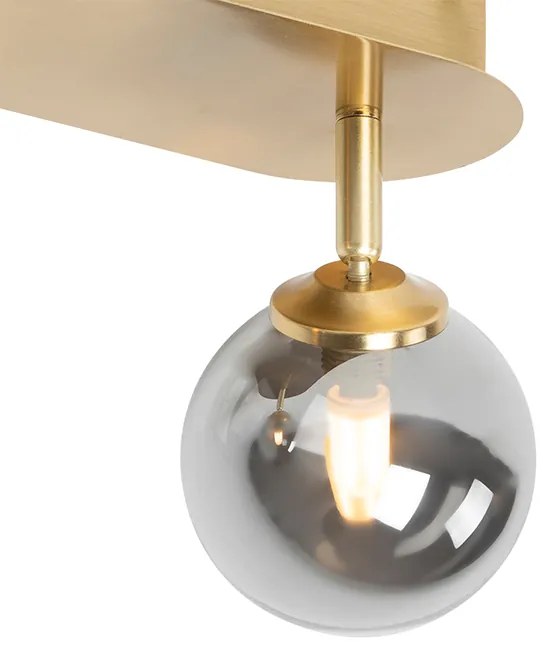 Прожектор златен 2-светлина регулируем с опушено стъкло - Атина