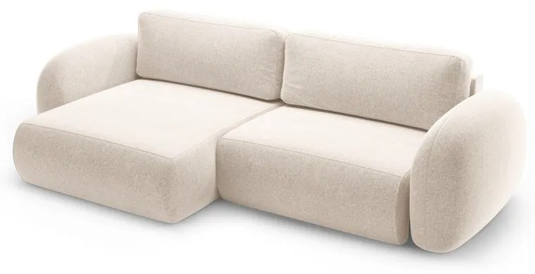 Кремав шенилов сгъваем/с място за съхранение ъглов диван Tonale – Cosmopolitan Design