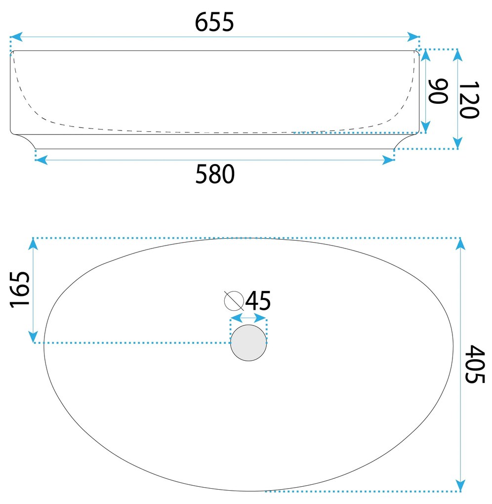 Умивалник за плот SABINA 65