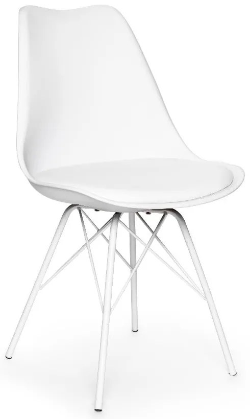 Комплект от 2 бели стола с бяла метална основа Eco - Bonami Essentials