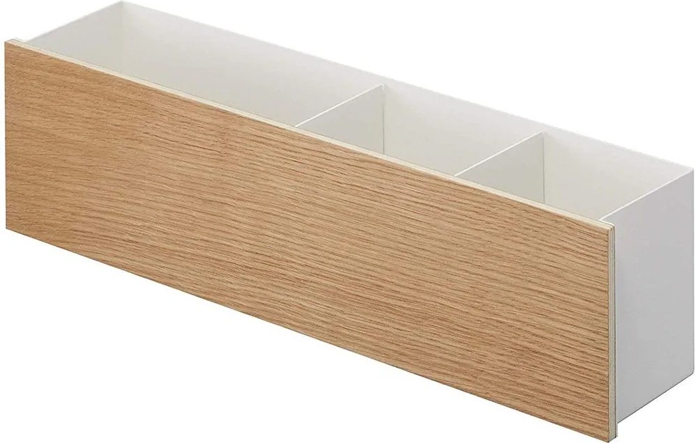 Бял/в естествен цвят метален органайзер за канцеларски материали Rin – YAMAZAKI