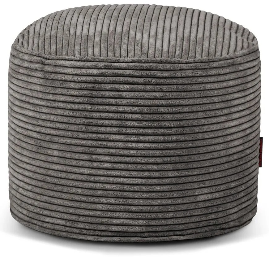 Тъмносив пуф от рипсено кадифе Mini – SLOWDOWN