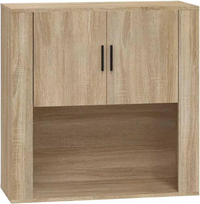 816587 vidaXL Стенен шкаф, дъб сонома, 80x33x80 см, инженерно дърво