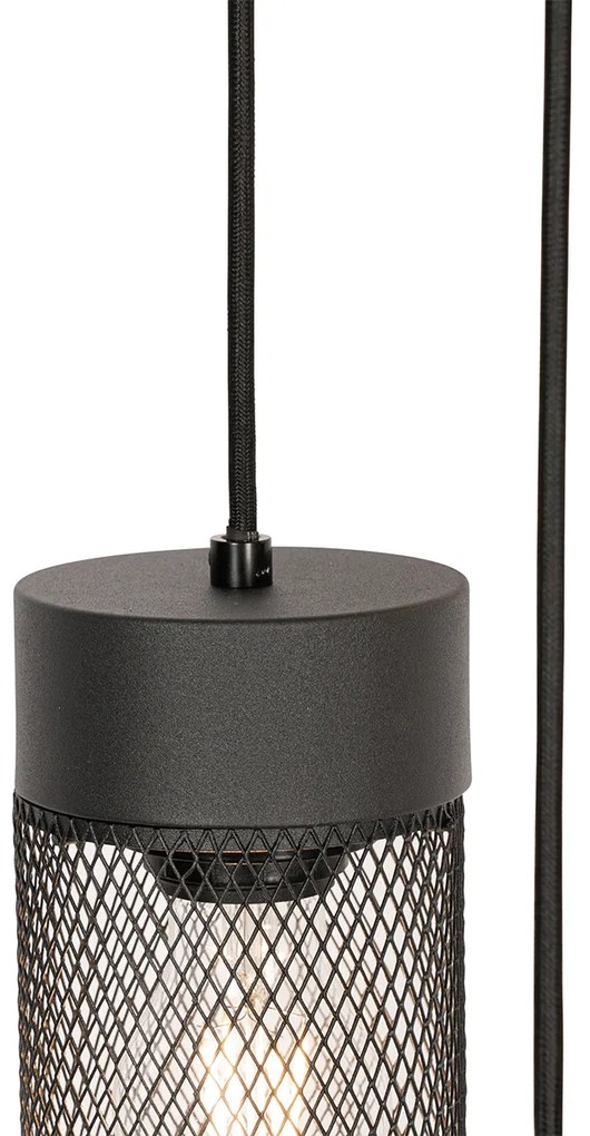 Индустриално висящо осветление черно 3-светлина - Jim