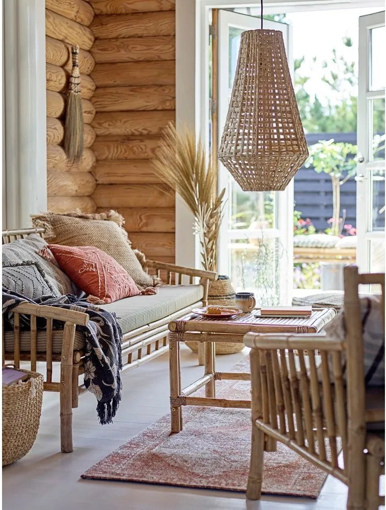 Бамбуков градински диван в бежово-натурален цвят Sole - Bloomingville