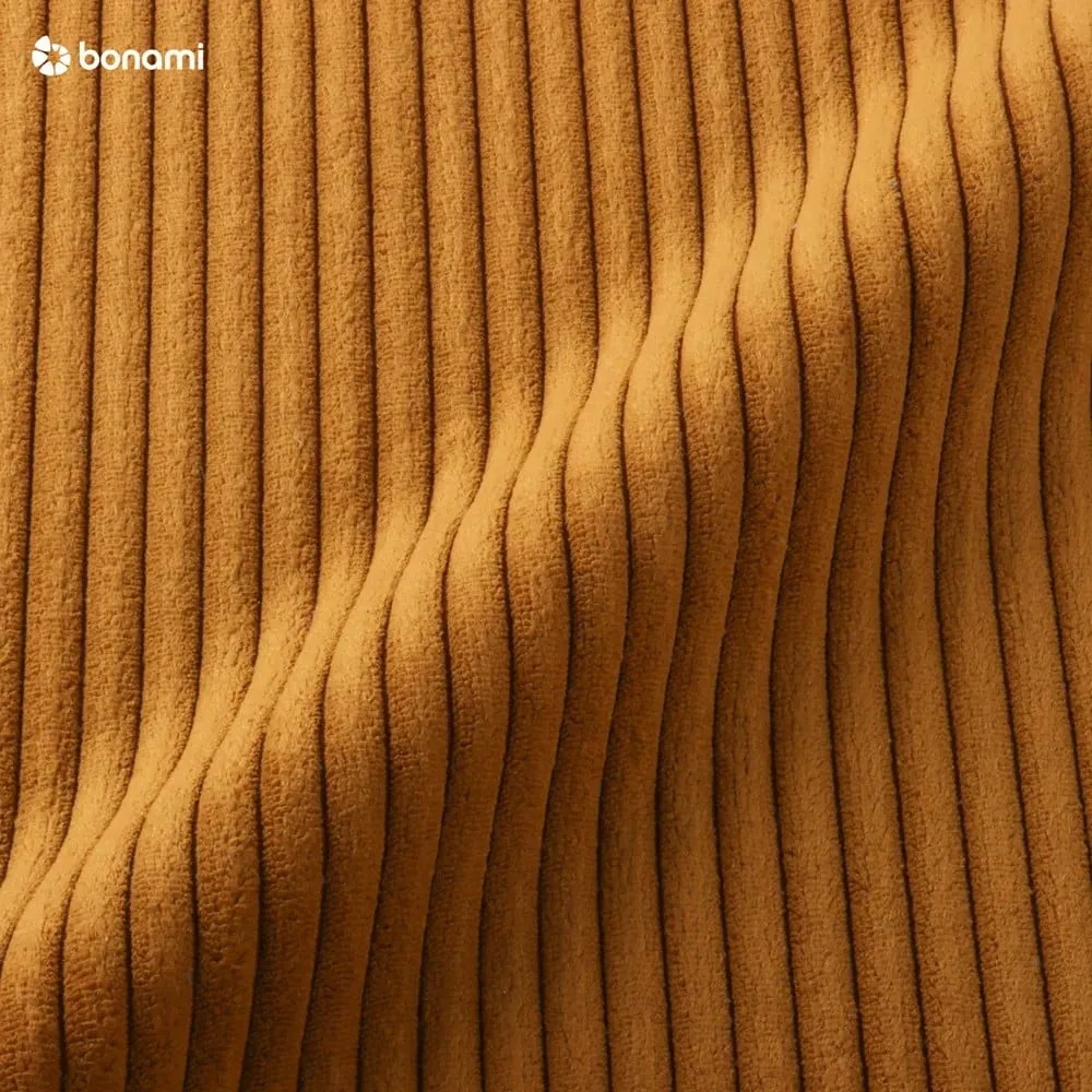 Ъглов диван от рипсено кадифе в цвят горчица Voltaire – Bobochic Paris