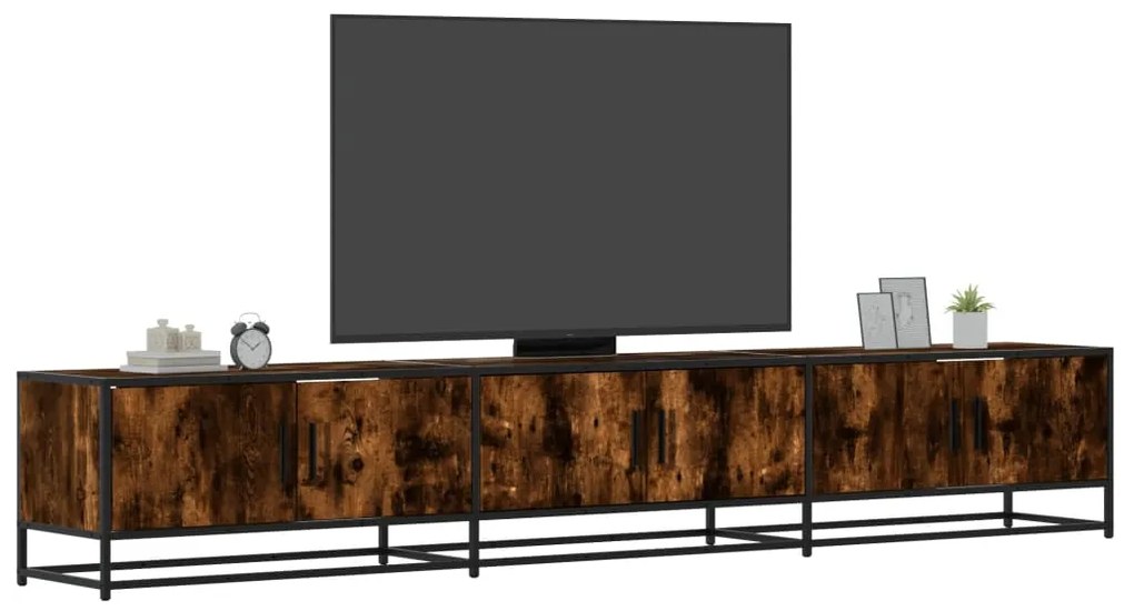 3300797 vidaXL ТВ шкаф, опушен дъб, 240x35x41 см, инженерно дърво
