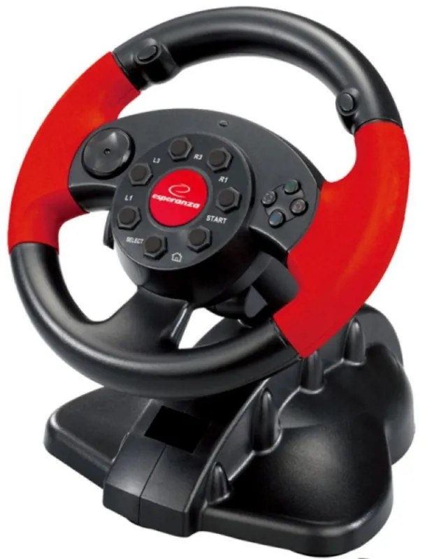 Волан с педали Esperanza Nitro EG103, 13 бутона, За PC/PS2/PS3, USB, Черен