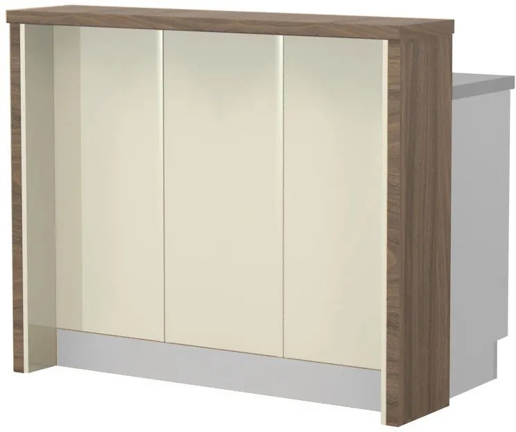 Островна кухненска пейка Modena-Length: 120 cm.-Beige-Carini Wallnut