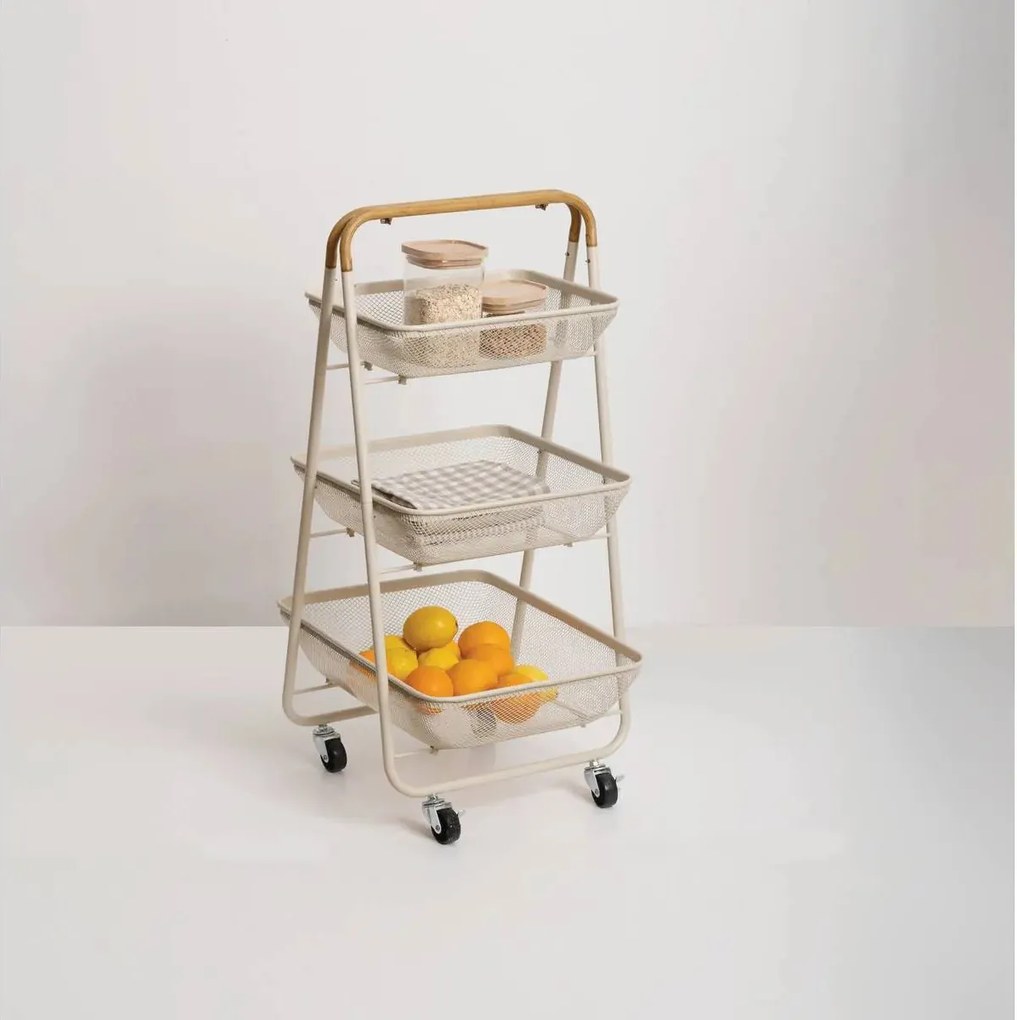 Кухненска количка 5five Mayaj, Метал, 3 нива - Черен